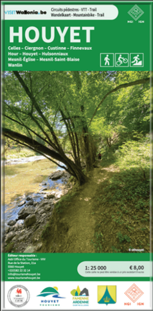Wandelkaart Houyet Namur - NGI