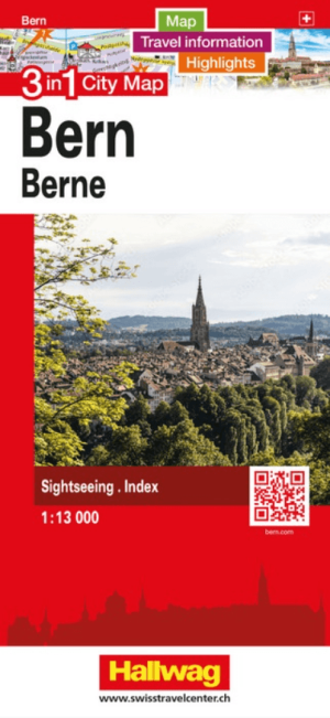 Stadskaart Plattegrond Bern Zwitserland 3 in 1 CityMap - Hallwag