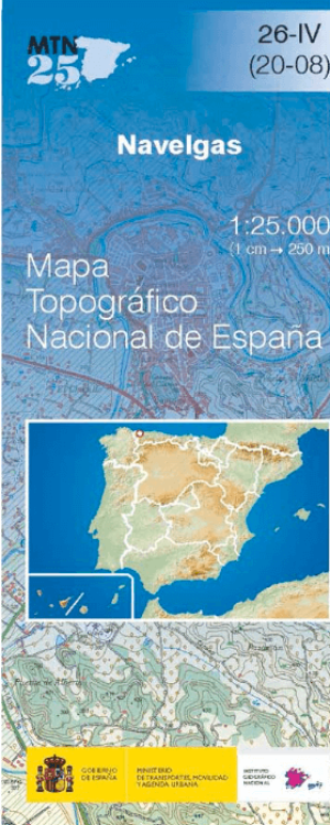 Wandelkaart 0026.4 Navelgas Tinéu, Prov. & regio Asturië - CNIG