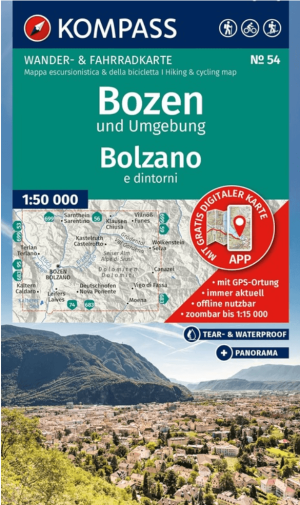 Wandelkaart 54 Bozen & Umgebung - Kompass