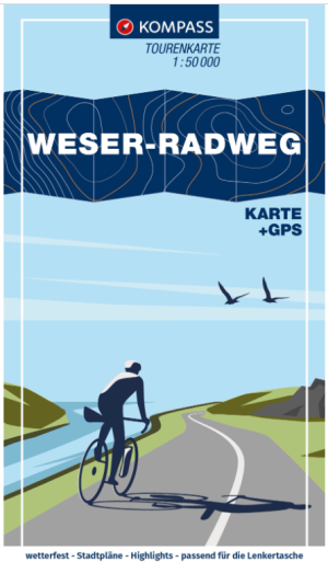 Fietskaart 7006 Weser-Radweg - Kompass Karten
