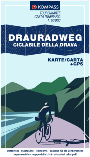 Fietskaart 7027 Drauradweg IT-AUS-SLOV - Kompass 