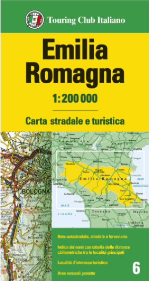 Landkaart Wegenkaart R06 Emilia-Romagna - TCI