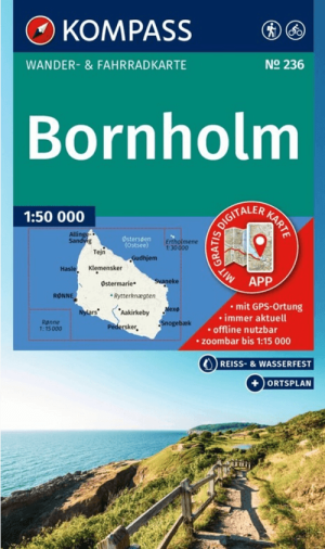 Wandelkaart 236 Bornholm Denemarken - Kompass
