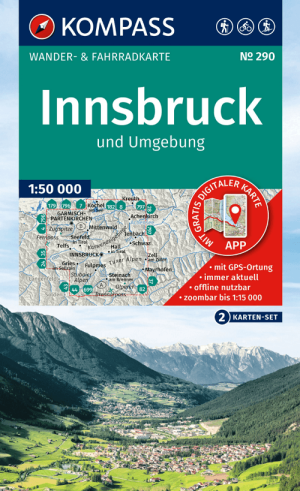 Wandelkaart 290 Innsbruck & Umgebung 2-Set - Kompass