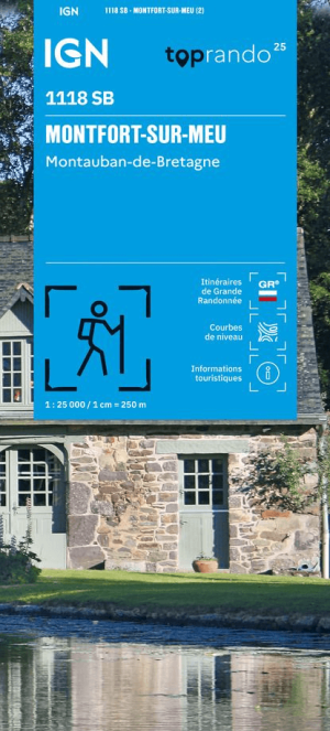 Wandelkaart 1118 SB Montfort-sur-Meu & Montauban-de-Bretagne- IGN