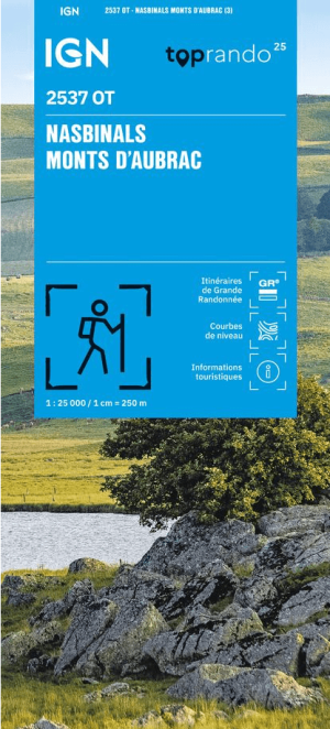 Wandelkaart 2537 OT Nasbinals & Monts d'Aubrac - IGN
