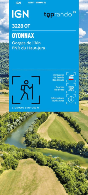 Wandelkaart 3228 OT Oyonnax & Gorges de l'Ain - IGN