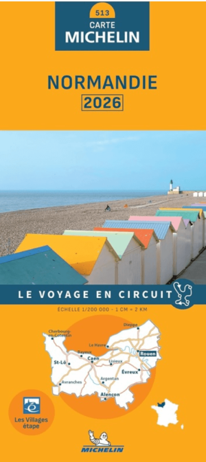 Landkaart Wegenkaart 513 Normandie 2026 - Michelin