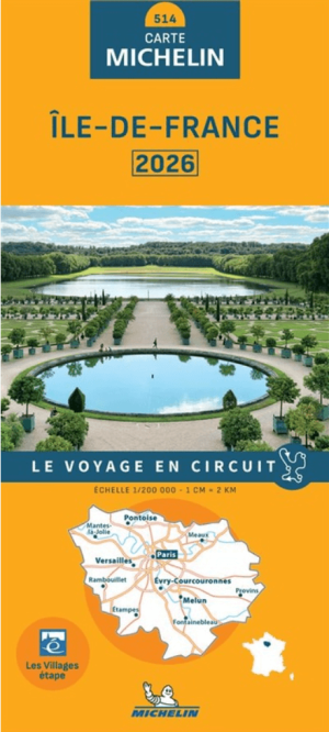 Landkaart Wegenkaart 514 Ile-de-France 2026 - Michelin