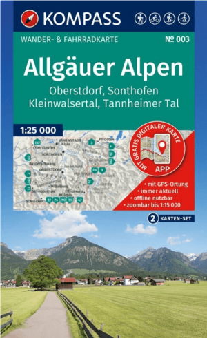 Wandelkaart 003 Allgäuer Alpen - Kompass Karten