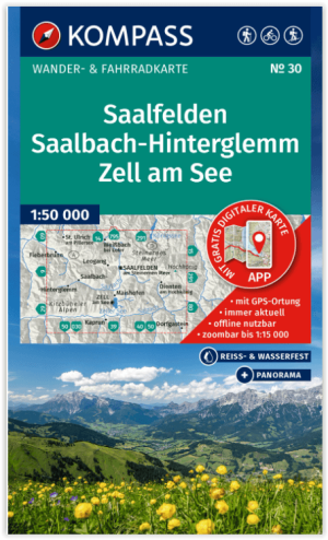 Wandelkaart 30 Saalfelden - Saalbach-Hinterglemm - Kompass