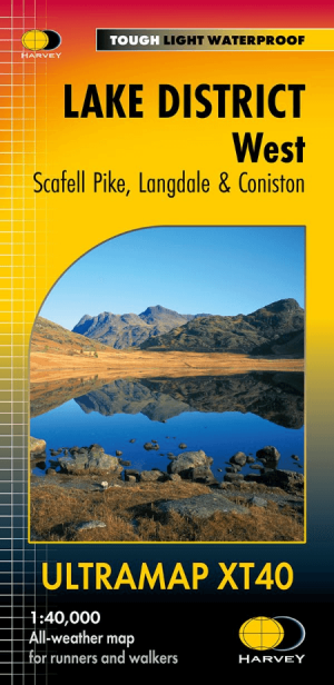 Wandelkaart Lake District West - XT40 ultra - Harvey Maps