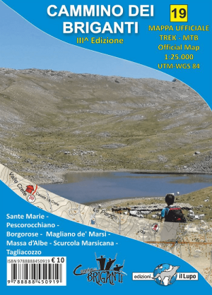 Wandelkaart 19 Cammino Dei Briganti - Edizione Il Lupo