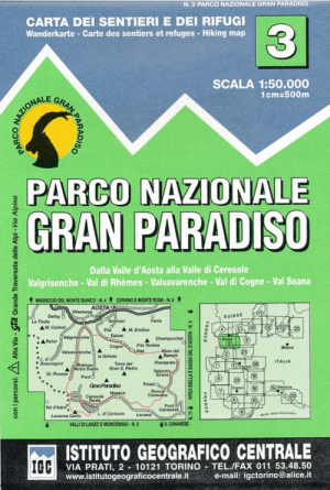 Wandelkaart 03 Parco Nationale Gran Paradiso - CGI