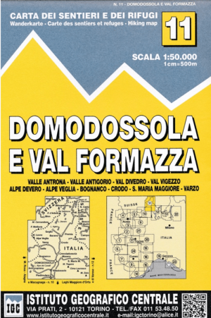 Wandelkaart 11 Domodossola e Val Formazza - IGC