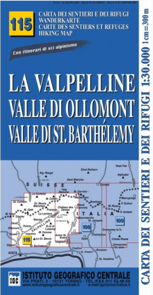 Wandelkaart 115 La Valpelline - IGC