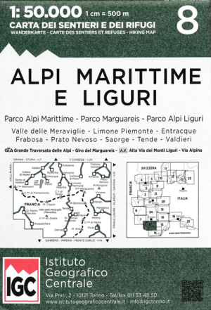 Wandelkaart 08 Alpi Maritime e Liguri - IGC
