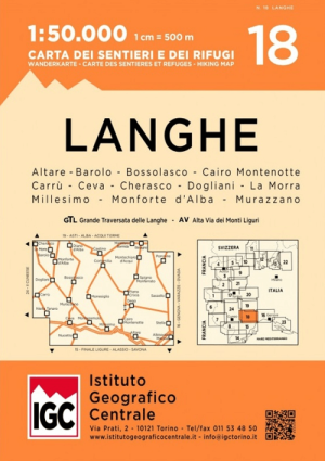 Wandelkaart 18 Langhe Meridionali - IGC