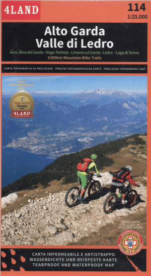 Mountainbike kaart 114 Alto Garda Valle di Ledro - 4Land