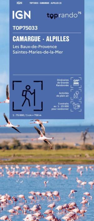 Wandelkaart TOP75 33 Le Camargue & Les Alpilles - IGN
