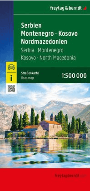 Landkaart Wegenkaart Servië, Montenegro & Macedonië - F&B