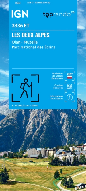 Wandelkaart 3336 ET Les Deux Alpes, Olan & Muzelle - IGN