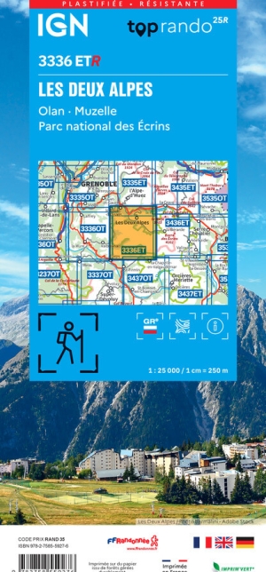 Wandelkaart 3336 ET(R) Les Deux Alpes, Olan & Muzelle - IGN
