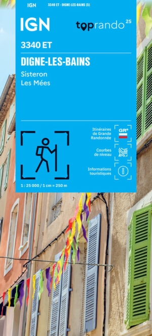 Wandelkaart 3340 ET Digne-les-Bains, Sisteron & Les Mées - IGN