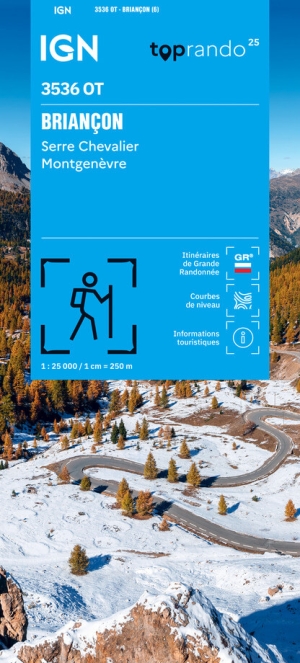 Wandelkaart 3536 OT Briançonn, Serre-Chevalier- Montgenèvre - IGN