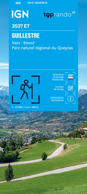 Wandelkaart 3537 ET Guillestre, Vars, Risoul, PNR Queyras - IGN