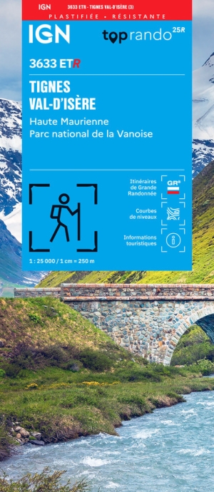 Wandelkaart 3633 ET(R) Tignes & Val d'Isère - IGN