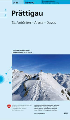 Skikaart 248 S Prättigau Ski - Swisstopo