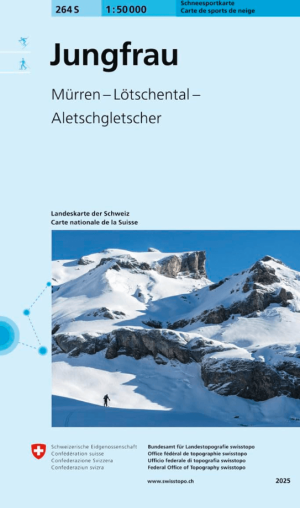 Skikaart 264 S Maagd/Jungfrau Ski - Swisstopo