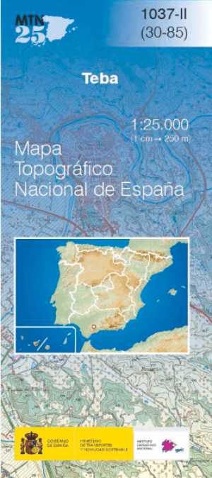 Wandelkaart 001037.2 Teba, Malaga, Andalusië Spanje - CNIG
