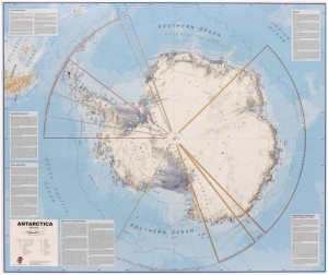 Plano Politieke Wandkaart Antarctica 120 x 100 - Lovell Johns