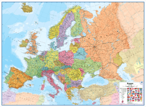 Plano Politieke Wandkaart Europa 136 x 100 - Lovell Johns