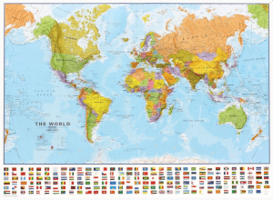 Plano Politieke Wereldwandkaart 136 x 100 - Lovell Johns
