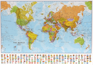 Plano Politieke Wereldwandkaart 101 x 72 - Lovell Johns