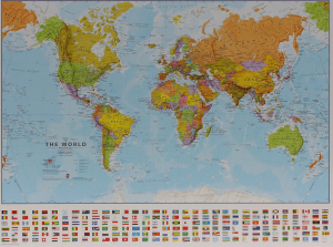Plano Politieke Wereldwandkaart 68 x 53 - Lovell Johns
