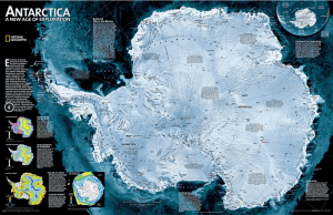 Plano Sateliet Wandkaart Antarctica 78 x 50 cm - Nat Geo