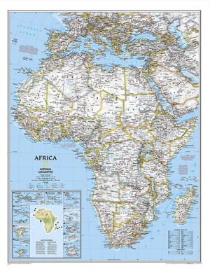Plano Politieke Wandkaart Afrika 61 x 78 cm - Nat Geo
