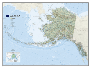 Plano Wandkaart Alaska 103 x 78 cm - Nat Geo