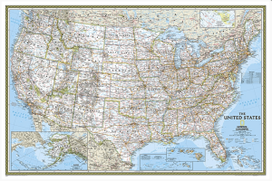 Plano Politieke Wandkaart USA 91 x 61 cm - Nat Geo