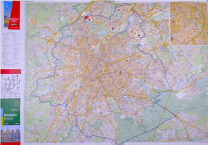 Plano politieke Wandkaart Brussel 138 x 96 cm - F&B