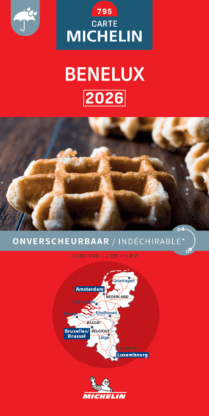 Landkaart Wegenkaart 795 Benelux 2026 (Onverscheurbaar) Michelin