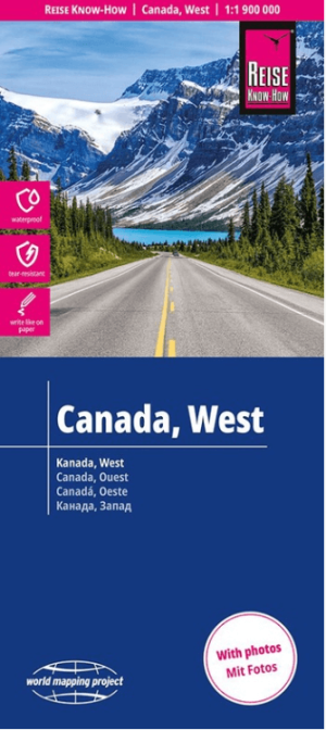 Landkaart Wegenkaart Canada West - Reise Know-How Verlag
