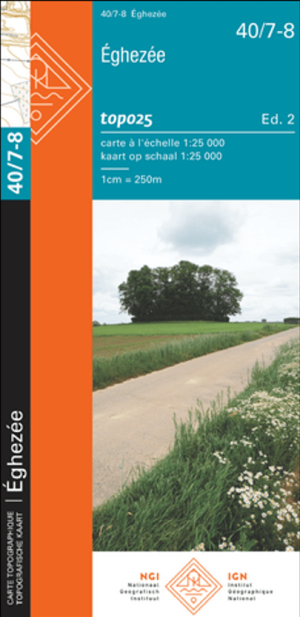 TOPO Wandelkaart 40/7-8 Eghezée Namur - NGI