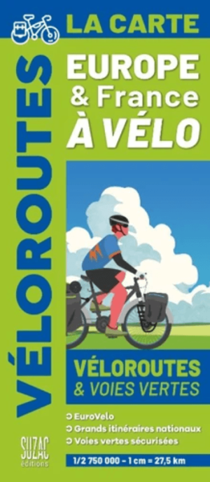 Fietskaart L'Europe & la France vélo - Suzac Editions