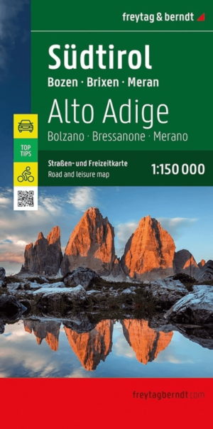 Landkaart Wegenkaart Trentino Zuid Tirol, Bozen, Alto Adige - F&B